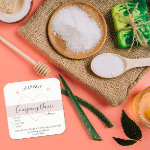 Étiquette ALLERGIE maison personnalisé