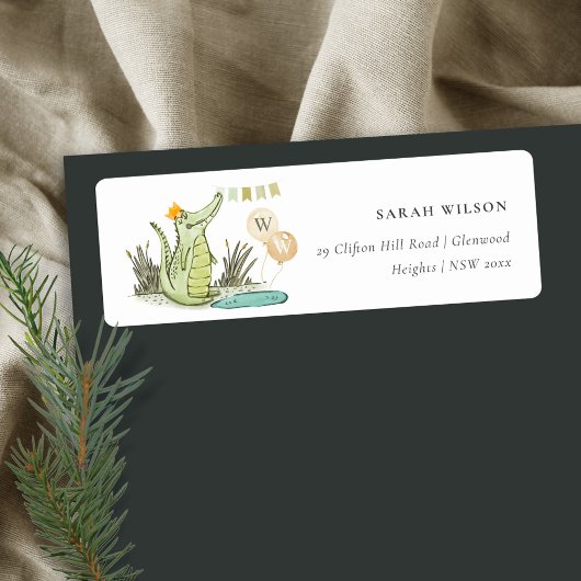 Étiquette Alligator de compas mou dans l'adresse du ballon d