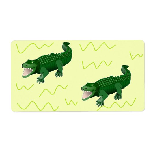 Étiquette Alligator en jaune (Devant)