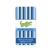 Étiquette Alligator Miniature Wrappers - Bleu/Vert (Devant)