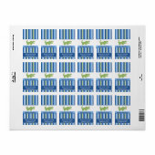 Étiquette Alligator Miniature Wrappers - Bleu/Vert (Feuille entière)