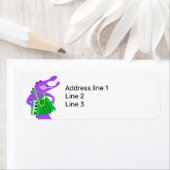 Étiquette Alligator violet (En situation)