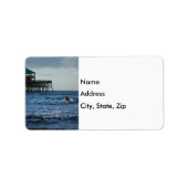 Étiquette Allons surfer (Devant)