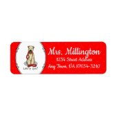 Étiquette Allons-y ! Marche à pied à Terrier Chien (1b2) (Devant)