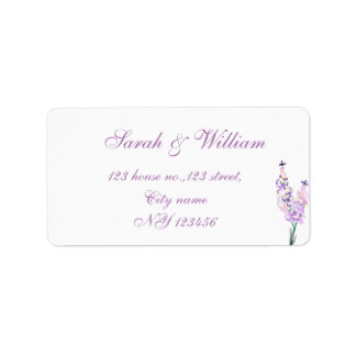 Étiquette allure chic elegnat delphinium adresse de retour