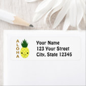 Étiquette Aloha Cute Kawaii Ananas (En situation)