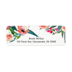 Étiquette Aloha Floral Tropical Chic pour Mariage d'Été