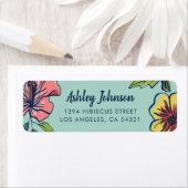 Étiquette Aloha Hawaiian Flowers (En situation)