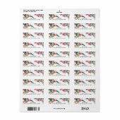 Étiquette Aloha Tropical Été Floral Fête des mariées Chic (Feuille entière)