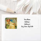 Étiquette Alphonse Mucha Art Nouveau Princesse Hyacinth (En situation)