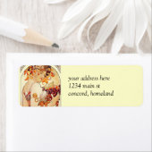 Étiquette Alphonse Mucha Vintage (En situation)