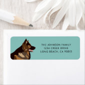 Étiquette Alsacien | Chien berger allemand (En situation)