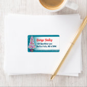 Étiquette Aluminium Arbre de Noël Retourner l'adresse Étique (En situation)