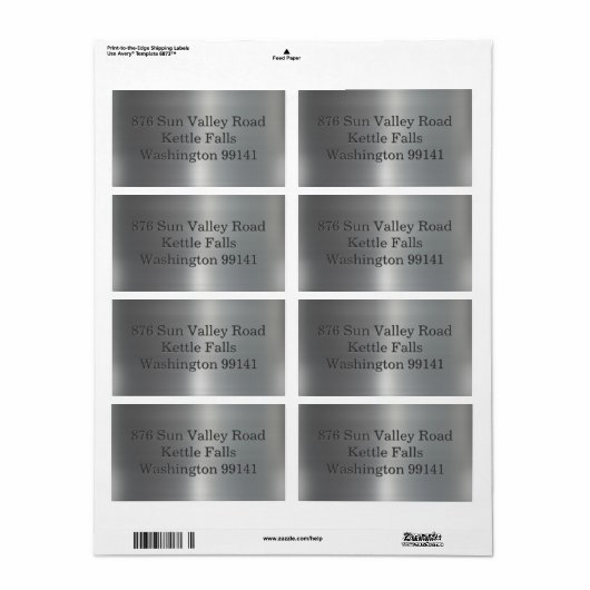 Étiquette Aluminium brossé (Feuille entière)