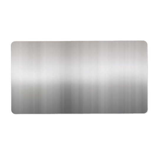 Étiquette Aluminium brossé classique (Devant)