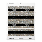 Étiquette Aluminium concassé (Feuille entière)