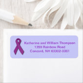 Étiquette Alzheimer's Disease Awareness Ribbon (En situation)