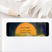 Étiquette AMATERASU, SOLEIL GODDESS jaune vert noir (En situation)