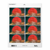 Étiquette AMATERASU, SUN GODDESS Rouge Brown (Feuille entière)