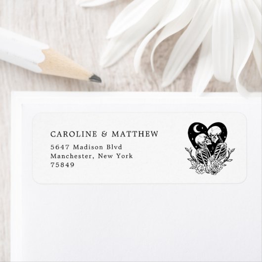 Étiquette Amateurs jusqu'à la mort Skeletons & Mariage Rose (En situation)