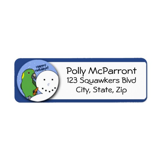 Étiquette Amazon à napée jaune Snowman (Devant)