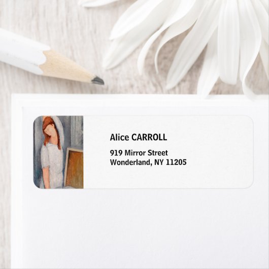 Étiquette Amedeo Modigliani - Portrait Jeanne Hebuterne #1 (En situation)