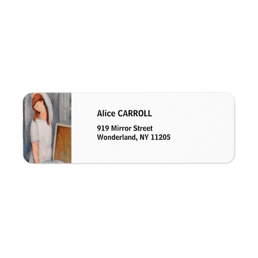 Étiquette Amedeo Modigliani - Portrait Jeanne Hebuterne #1 (Devant)