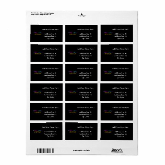 Étiquette Américain pro-vie (Feuille entière)