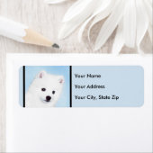 Étiquette American Eskimo Dog Painting - Original Dog Art (En situation)