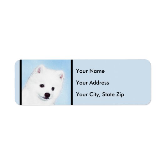 Étiquette American Eskimo Dog Painting - Original Dog Art (Devant)