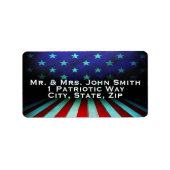 Étiquette American Flag Abstract Return Address Label (Devant)