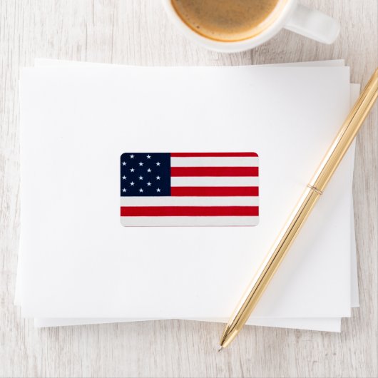 Étiquette American Flag Magically Flag (En situation)