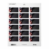 Étiquette American Flag on a Chalkboard (Feuille entière)