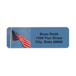 Étiquette American Flag Patriotic Personnaliser Adresse de r