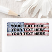 ÉTIQUETTE AMERICAN FLAG RETURN ADDRESS LABELS (En situation)