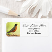 Étiquette American Robin Adresse de retour (En situation)