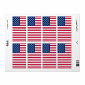 Étiquette American USA Flag Pride Design-76353 (Feuille entière)