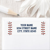 Étiquette Americana Navy & Red Baseball Anniversaire/Baby sh (En situation)