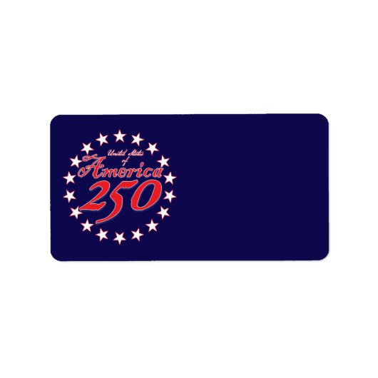 Étiquette Amérique 250 (Devant)