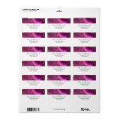 Étiquette Améthyste Violet Et Agate Abstrait Or (Feuille entière)