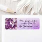 Étiquette Améthyste Violette Pierres précieuses Violette (En situation)