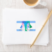 Étiquette Amis Snowman (En situation)