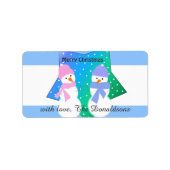 Étiquette Amis Snowman (Devant)