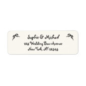 Étiquette Amour | Adresse de retour illustrée en français (Devant)