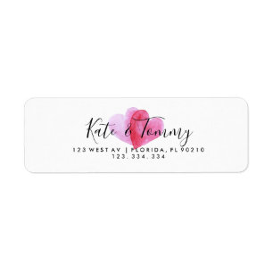 Étiquette Amour coeur mariage inviter adresse de retour