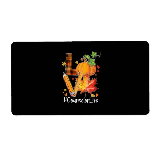 Étiquette Amour Conseiller Vie Feuilles Automne Saison Autom (Devant)