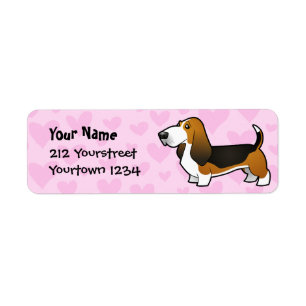 Étiquette Amour de Basset Hound