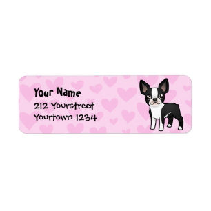 Étiquette Amour de Boston Terrier