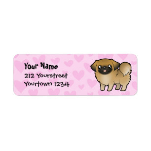 Étiquette Amour de Pekingese (chiot coupé)