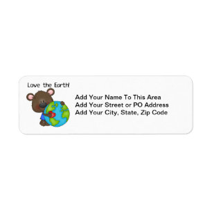 Étiquette Amour d'ours la terre